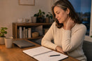 Woman planning a calm daily neck-comfort routine after work