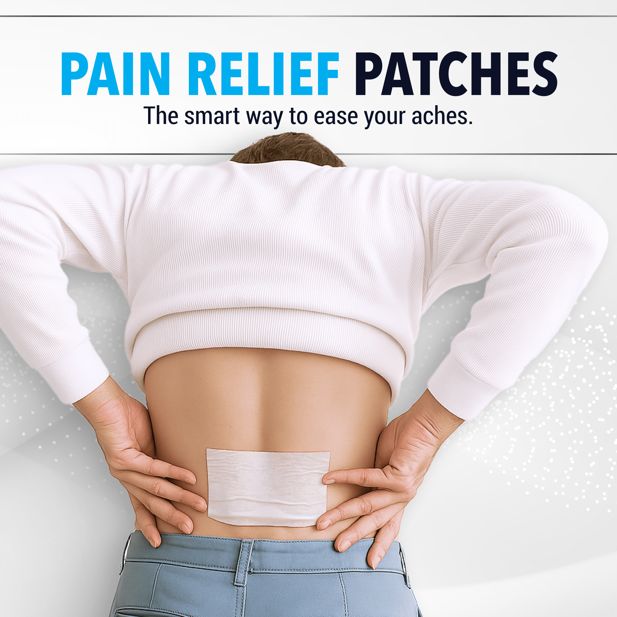 FORTHiQ Lidocaine pain patch application on shoulder area