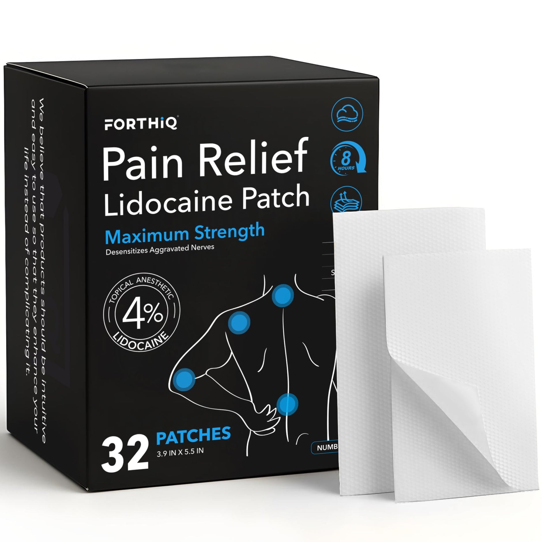 4% Lidocaine Pain Relief Patches Fast Joint Relief | FORTHiQ