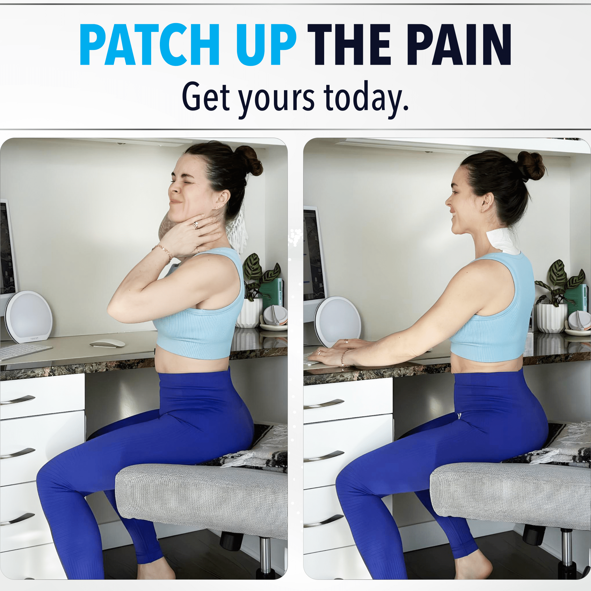 4% Lidocaine patch being applied to back for pain relief by FORTHiQ