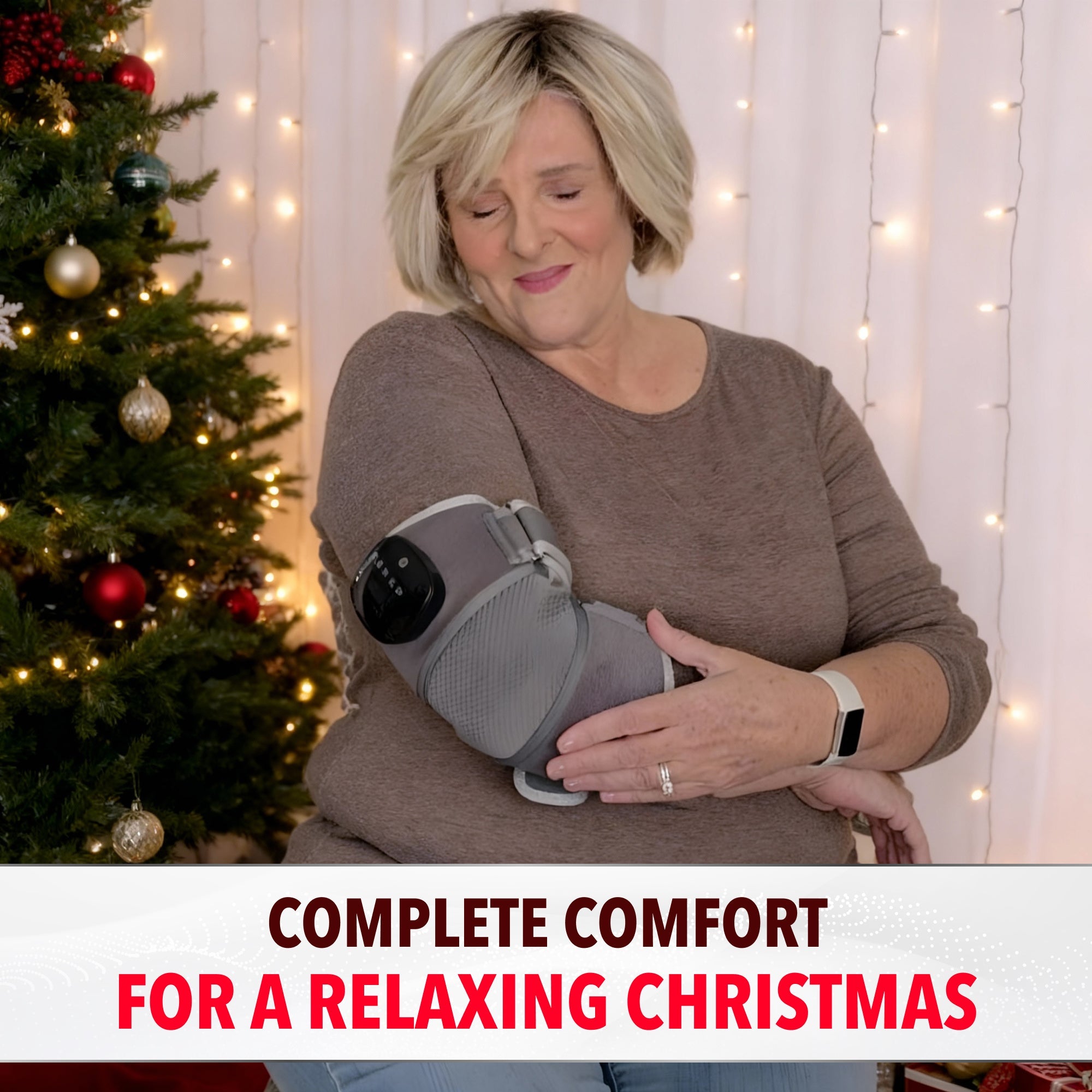 Knee Massager Red+ with Heat, Red Light, and Vibration Therapy - FORTHiQ