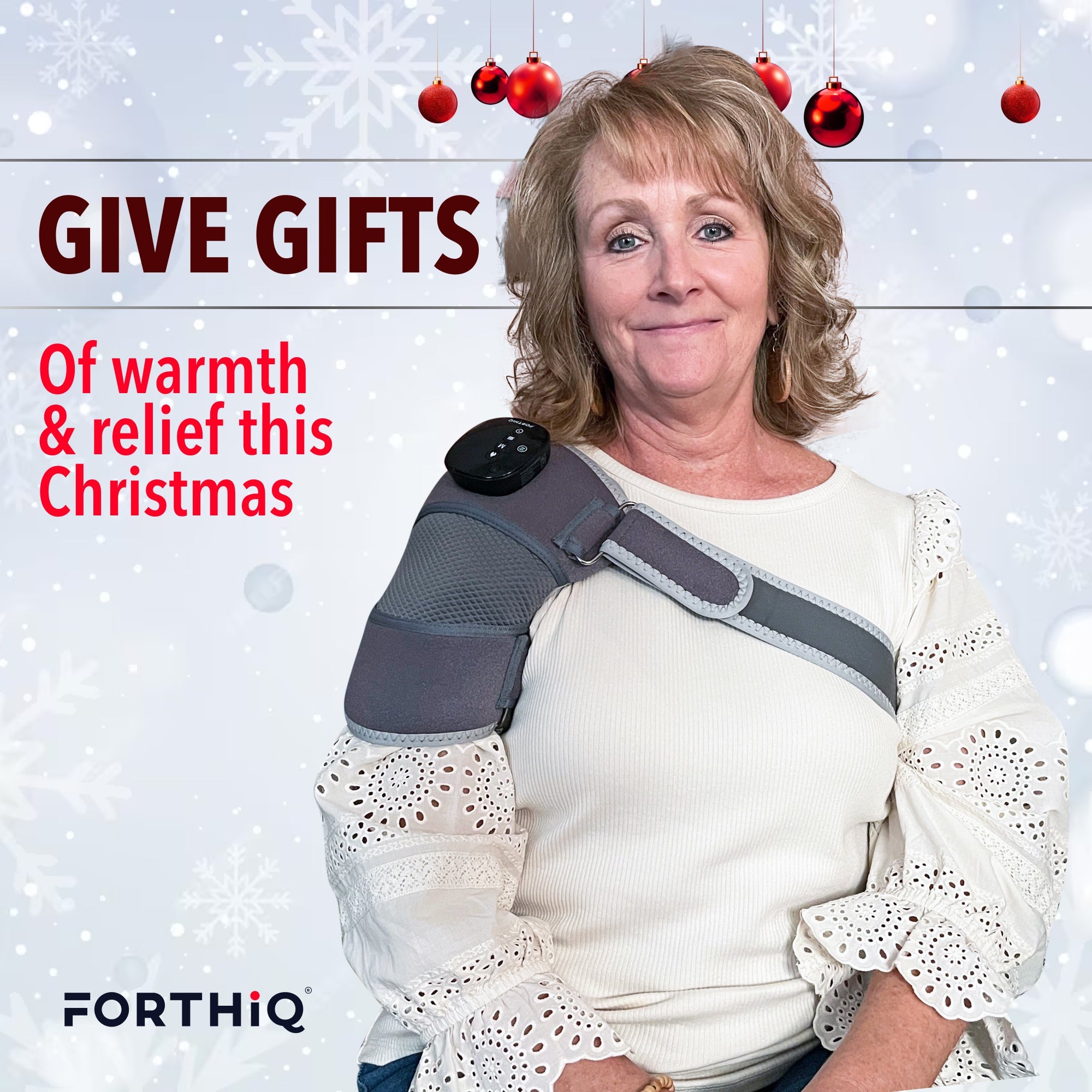 Knee Brace Massager Red+ with Heat, Red Light, and Vibration Therapy - FORTHiQ