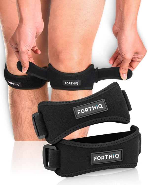 Patella Knee Support Brace with adjustable straps by FORTHiQ